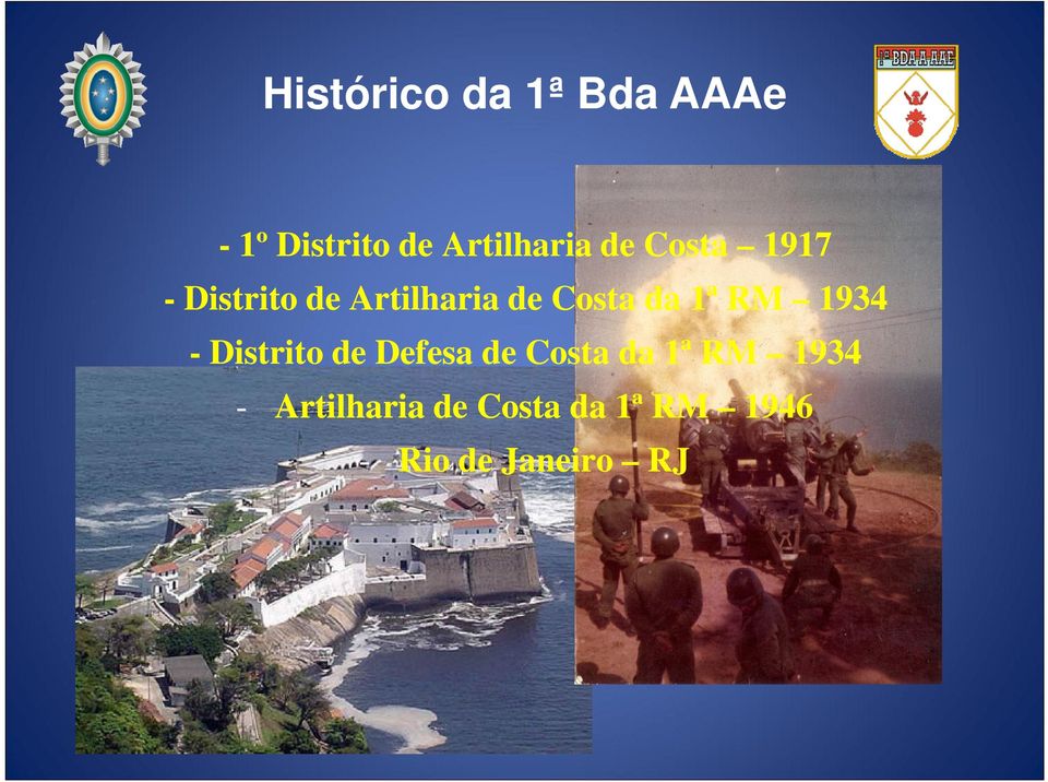 RM 1934 - Distrito de Defesa de Costa da 1ª RM 1934 -