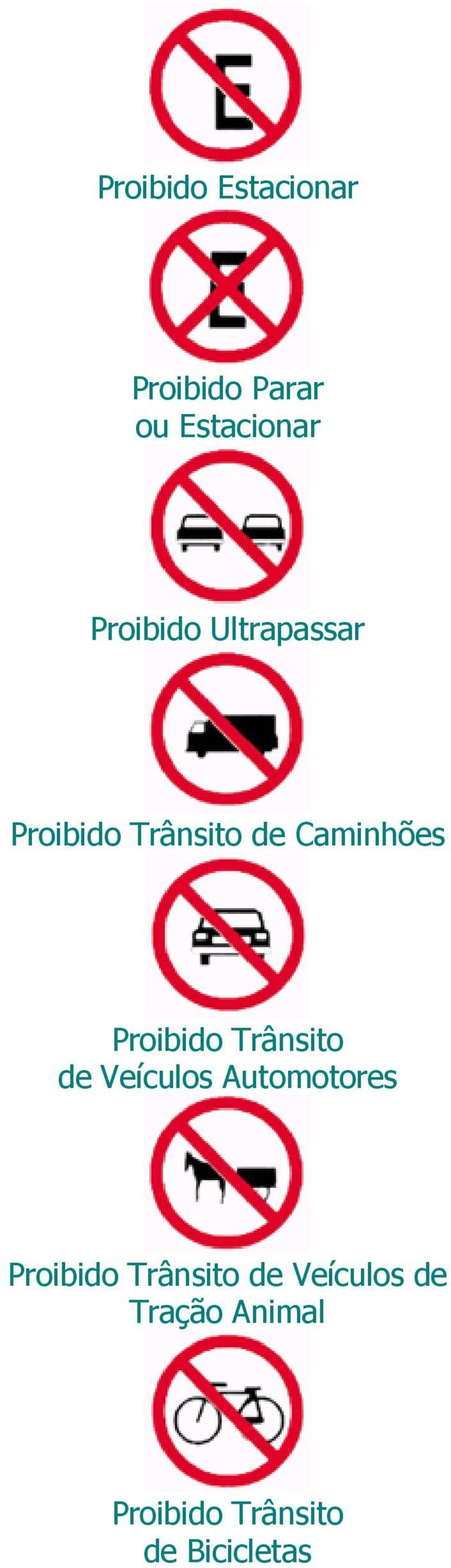 Proibido Trânsito de Veículos Automotores Proibido