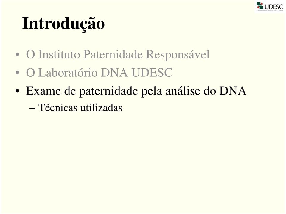 Laboratório DNA UDESC Exame de