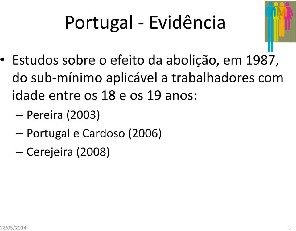 trabalhadores com idade entre os 18 e os 19 anos: