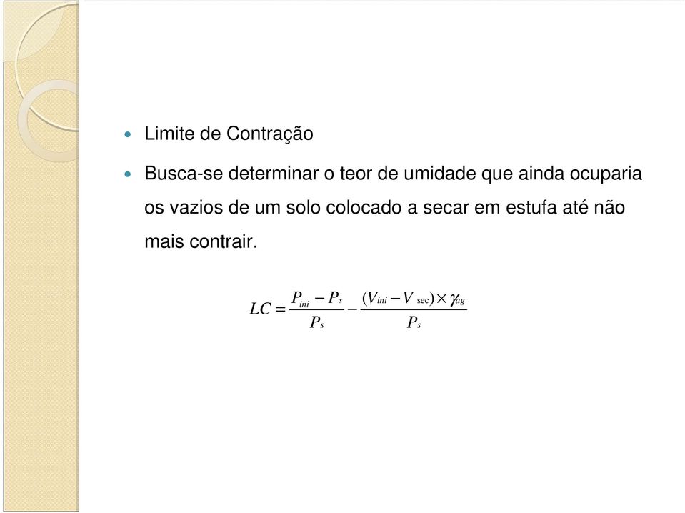 solo colocado a secar em estufa até não mais