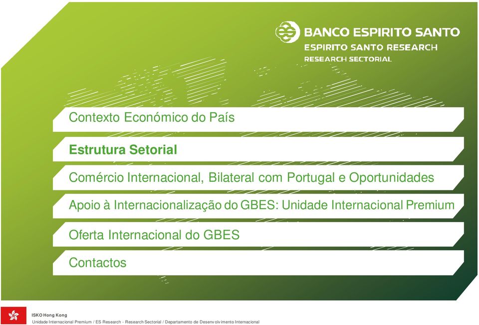 Oportunidades Apoio à Internacionalização do GBES: