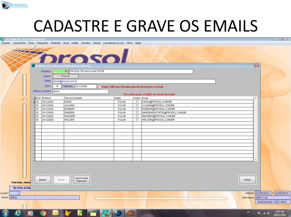 OS EMAILS