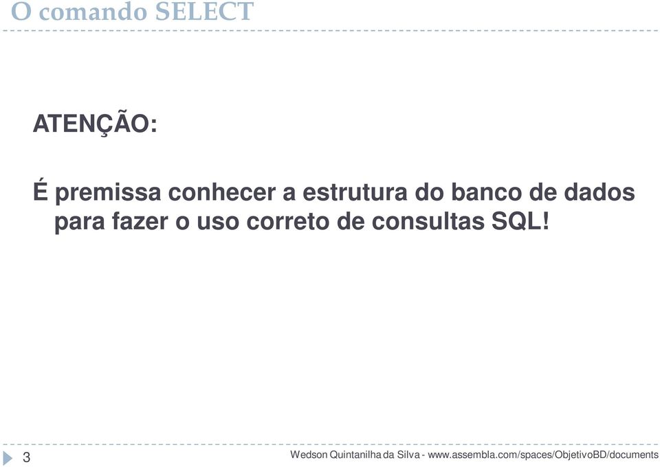 do banco de dados para fazer