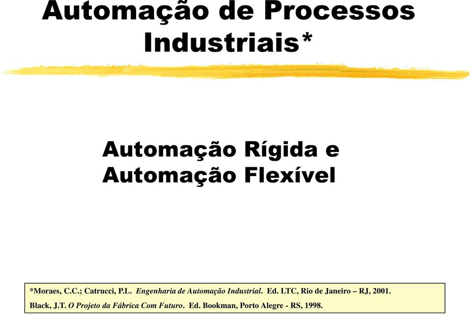 Engenharia de Automação Industrial. Ed.