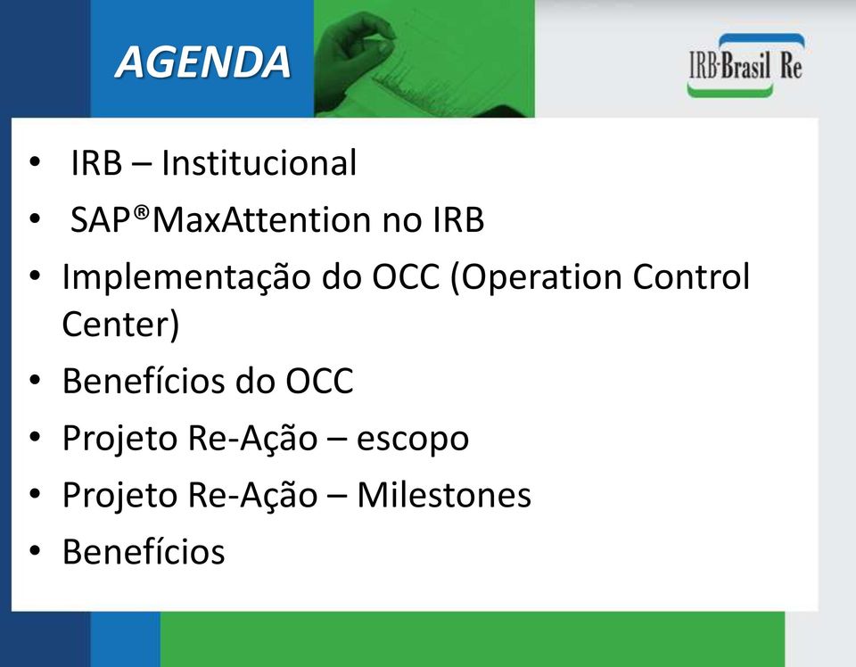 Control Center) Benefícios do OCC Projeto