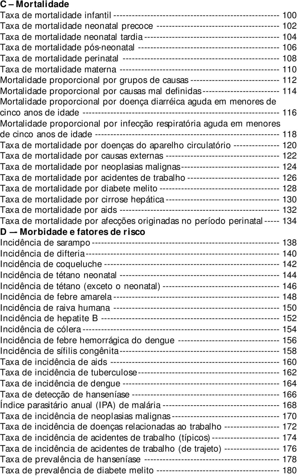 --------------------------------------------------- 108 Taa de mortalidade materna ---------------------------------------------------- 110 Mortalidade proporcional por grupos de causas