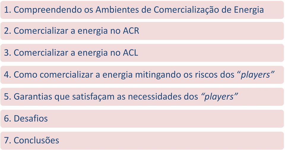 Como comercializar a energia mitingando os riscos dos players 5.