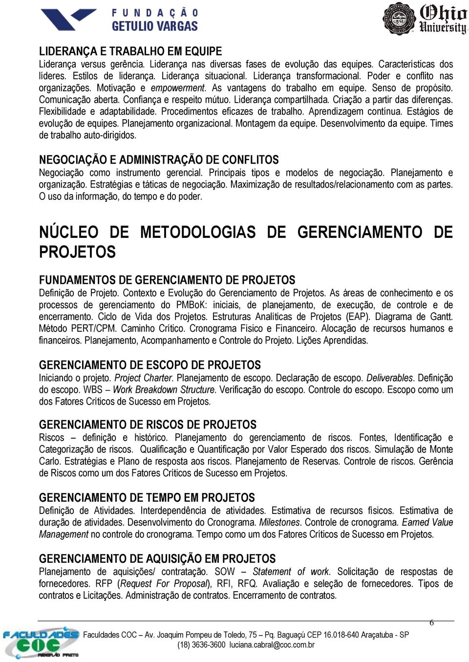 Liderança compartilhada. Criação a partir das diferenças. Flexibilidade e adaptabilidade. Procedimentos eficazes de trabalho. Aprendizagem contínua. Estágios de evolução de equipes.