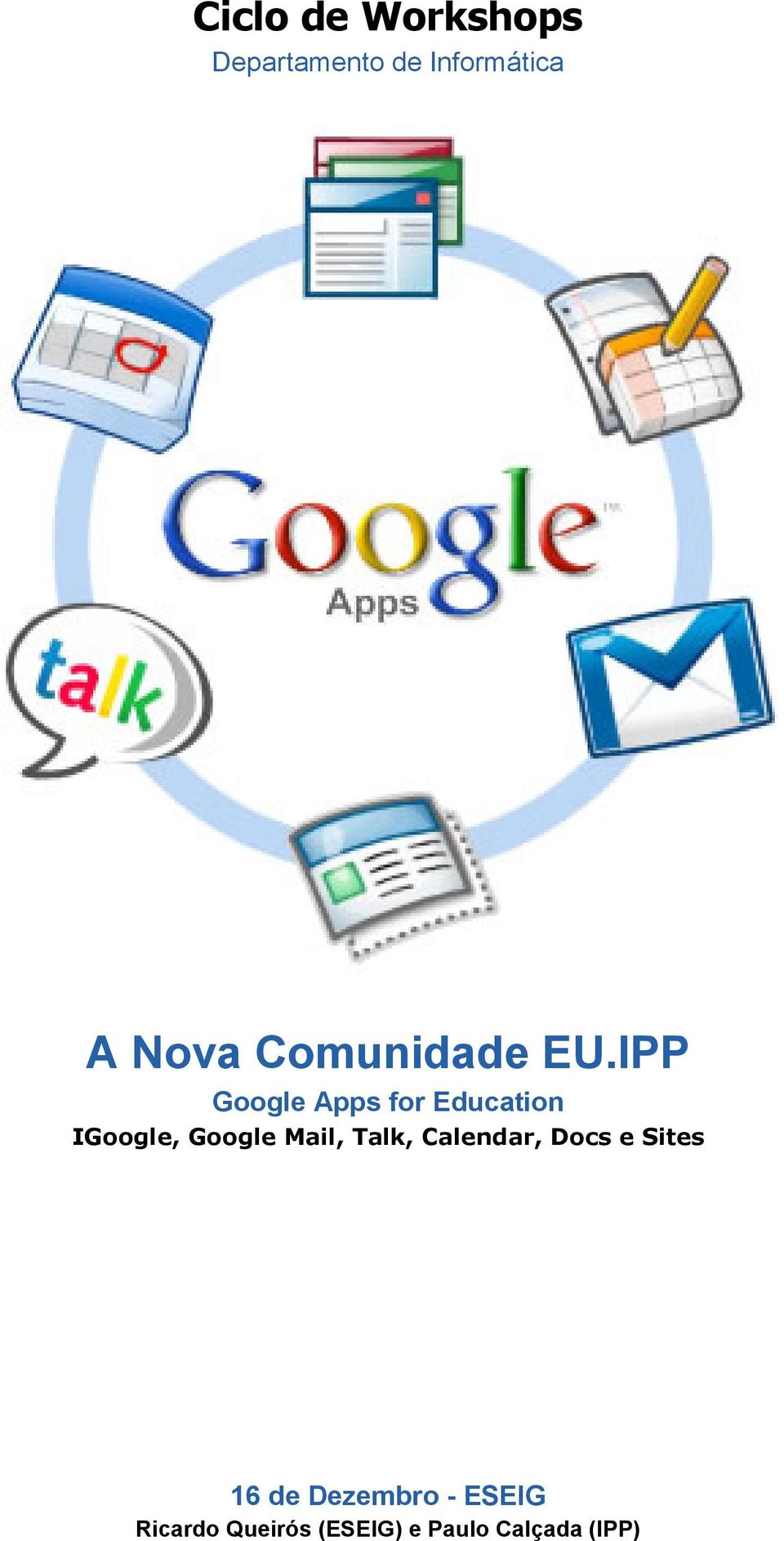 IPP Google Apps for Education IGoogle, Google Mail,