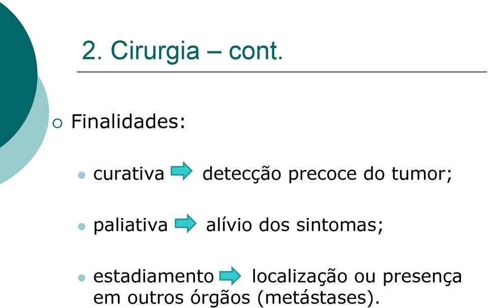 tumor; paliativa alívio dos sintomas;