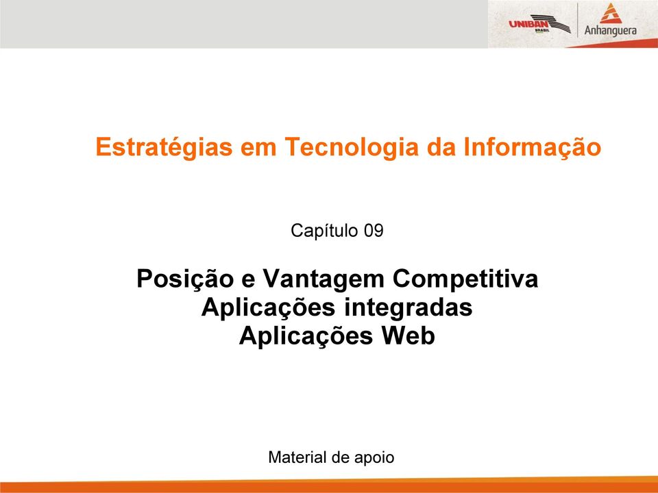 Vantagem Competitiva Aplicações