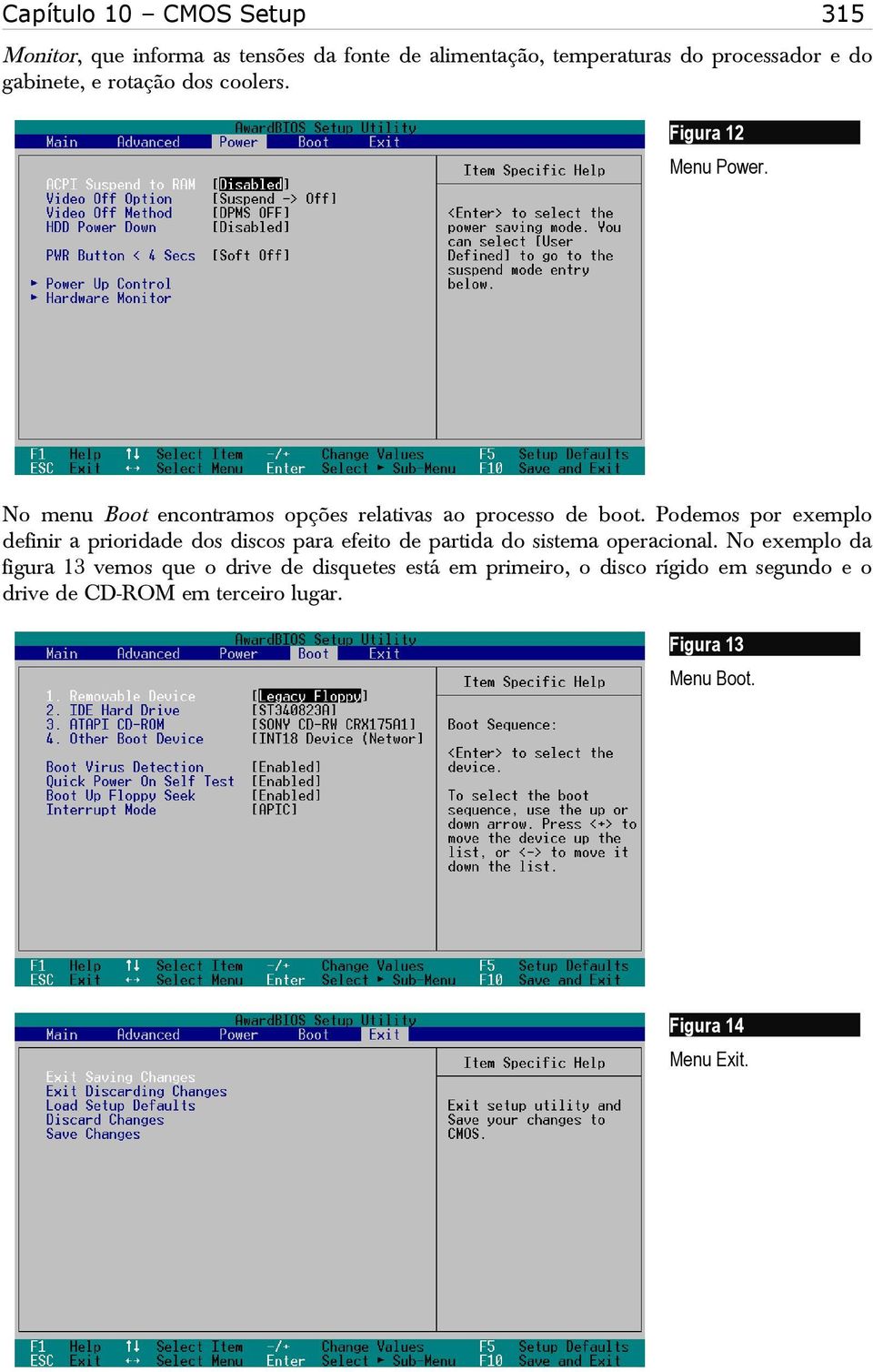 Podemos por exemplo definir a prioridade dos discos para efeito de partida do sistema operacional.