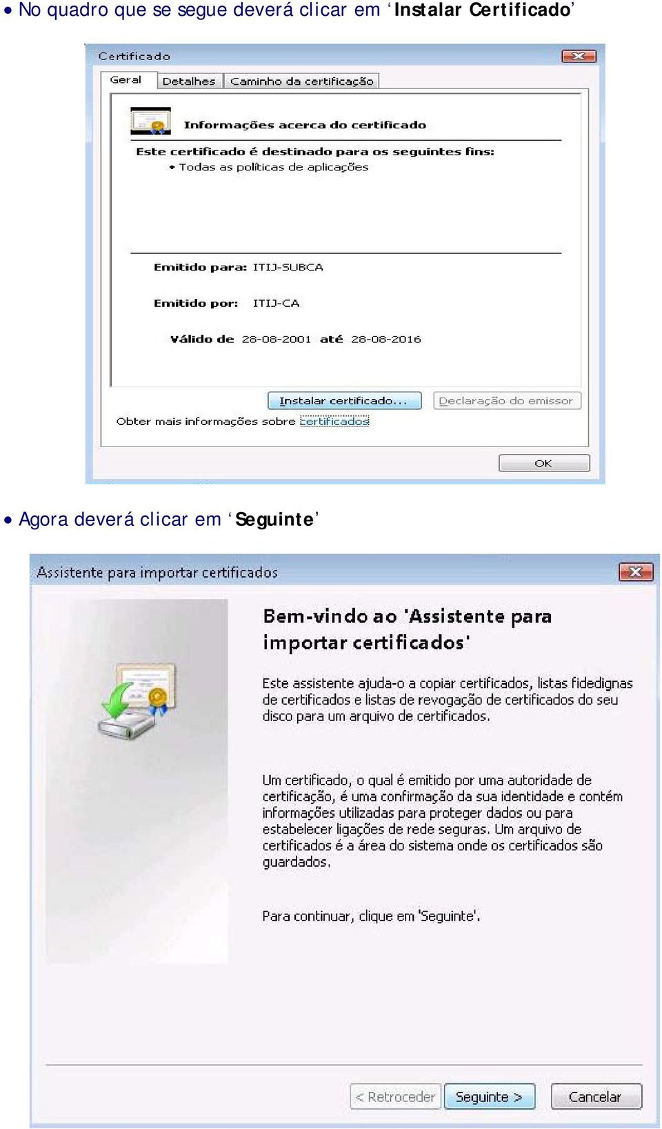 Instalar Certificado