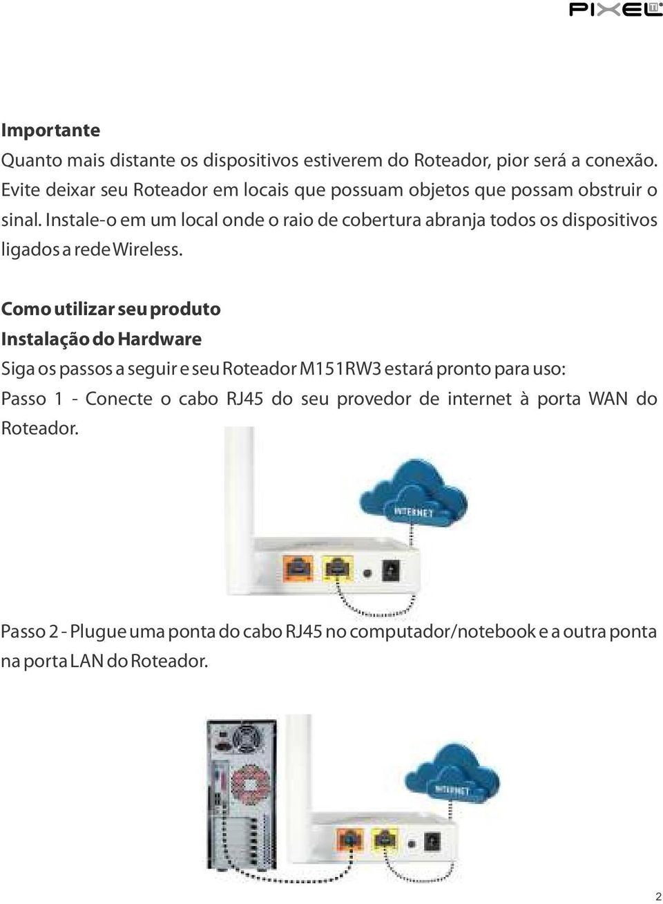 Instale-o em um local onde o raio de cobertura abranja todos os dispositivos ligados a rede Wireless.