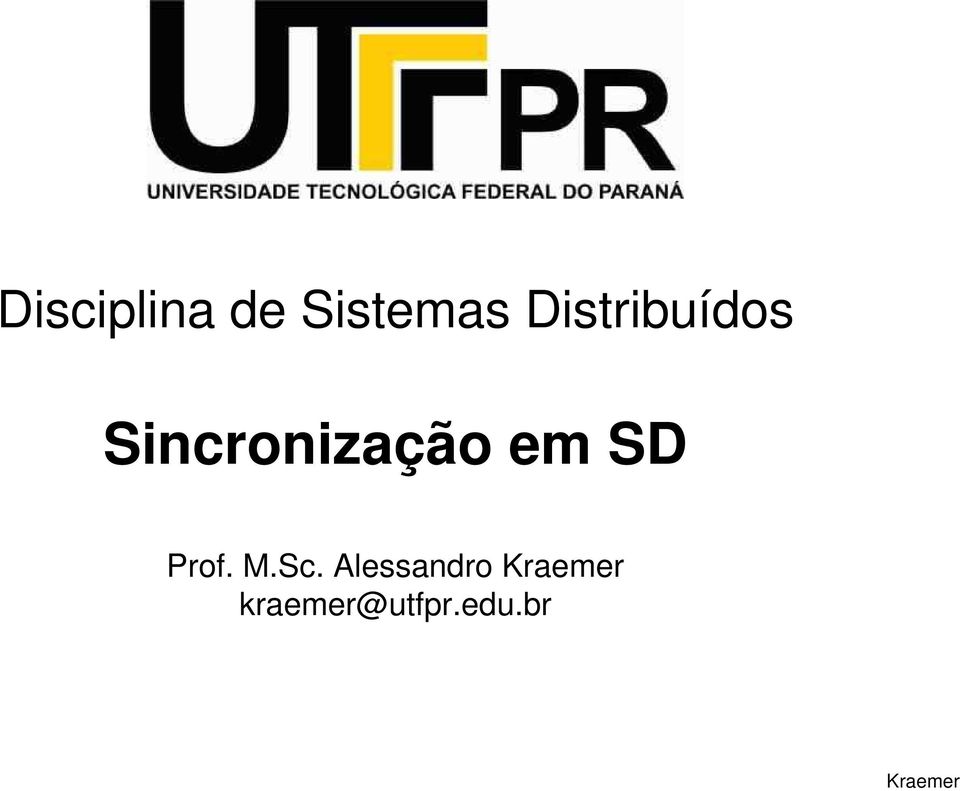 Sincronização em SD Prof.