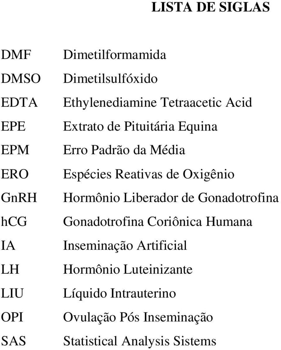 Espécies Reativas de Oxigênio Hormônio Liberador de Gonadotrofina Gonadotrofina Coriônica Humana