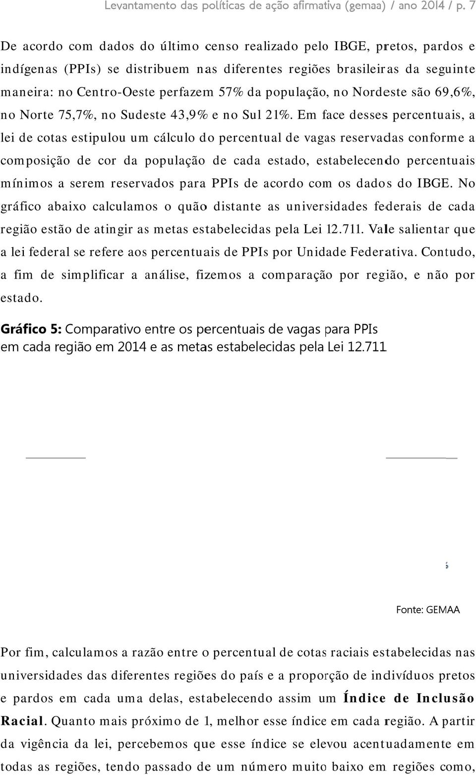 população, no Nordeste são 69,6%, no Norte 75,7% %, no Sudeste 43,9% e no Sul 21%.