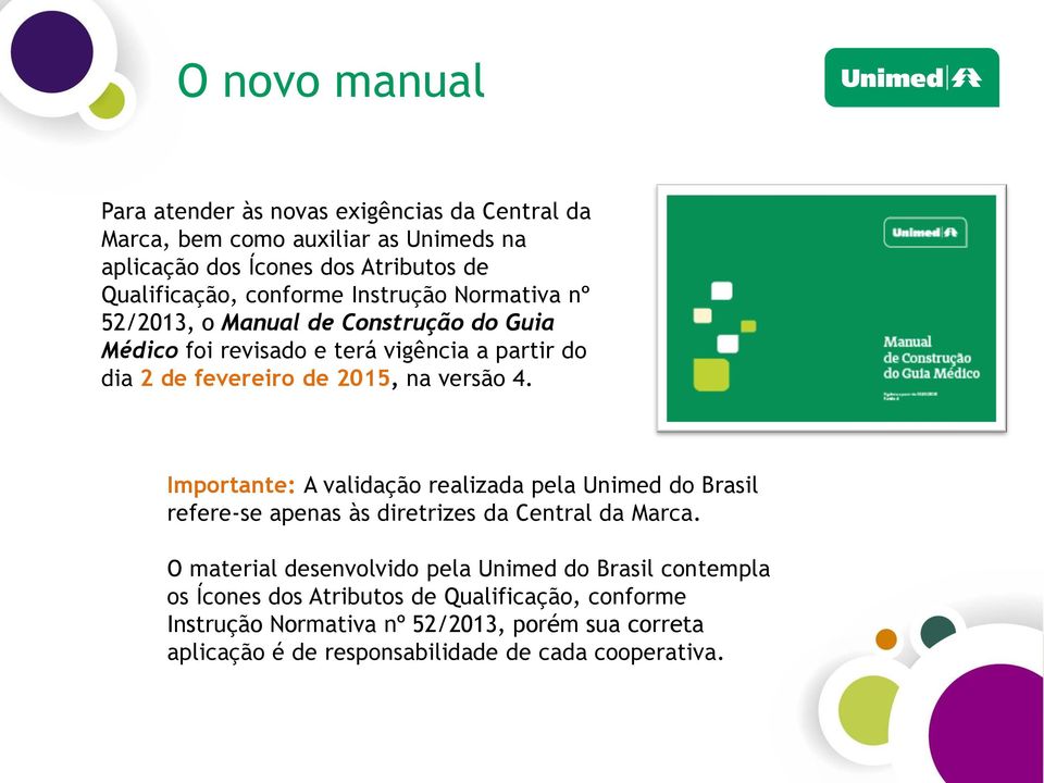 4. Importante: A validação realizada pela Unimed do Brasil refere-se apenas às diretrizes da Central da Marca.