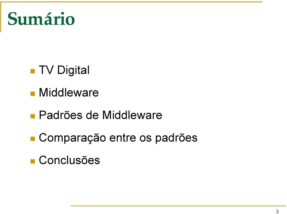 Middleware Comparação