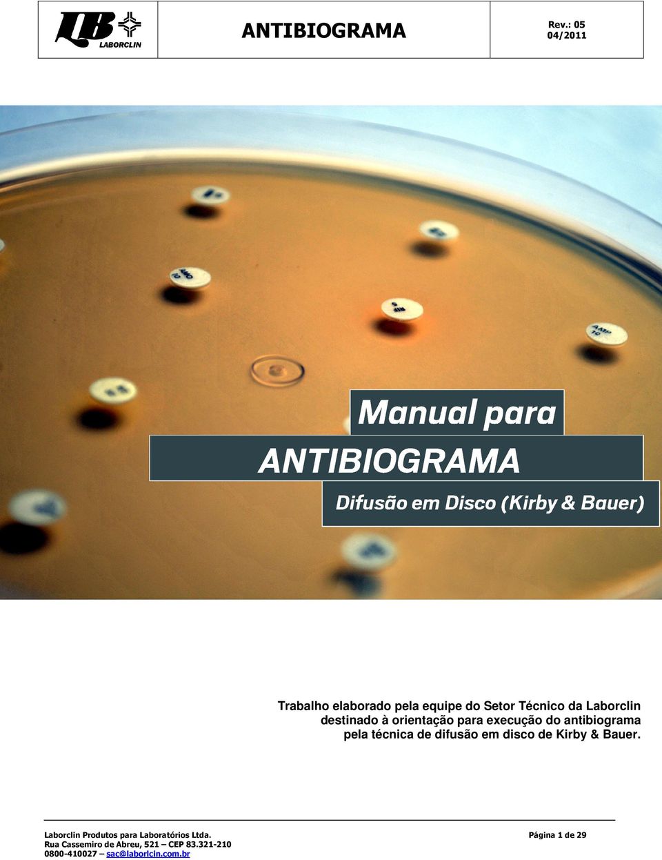 orientação para execução do antibiograma pela