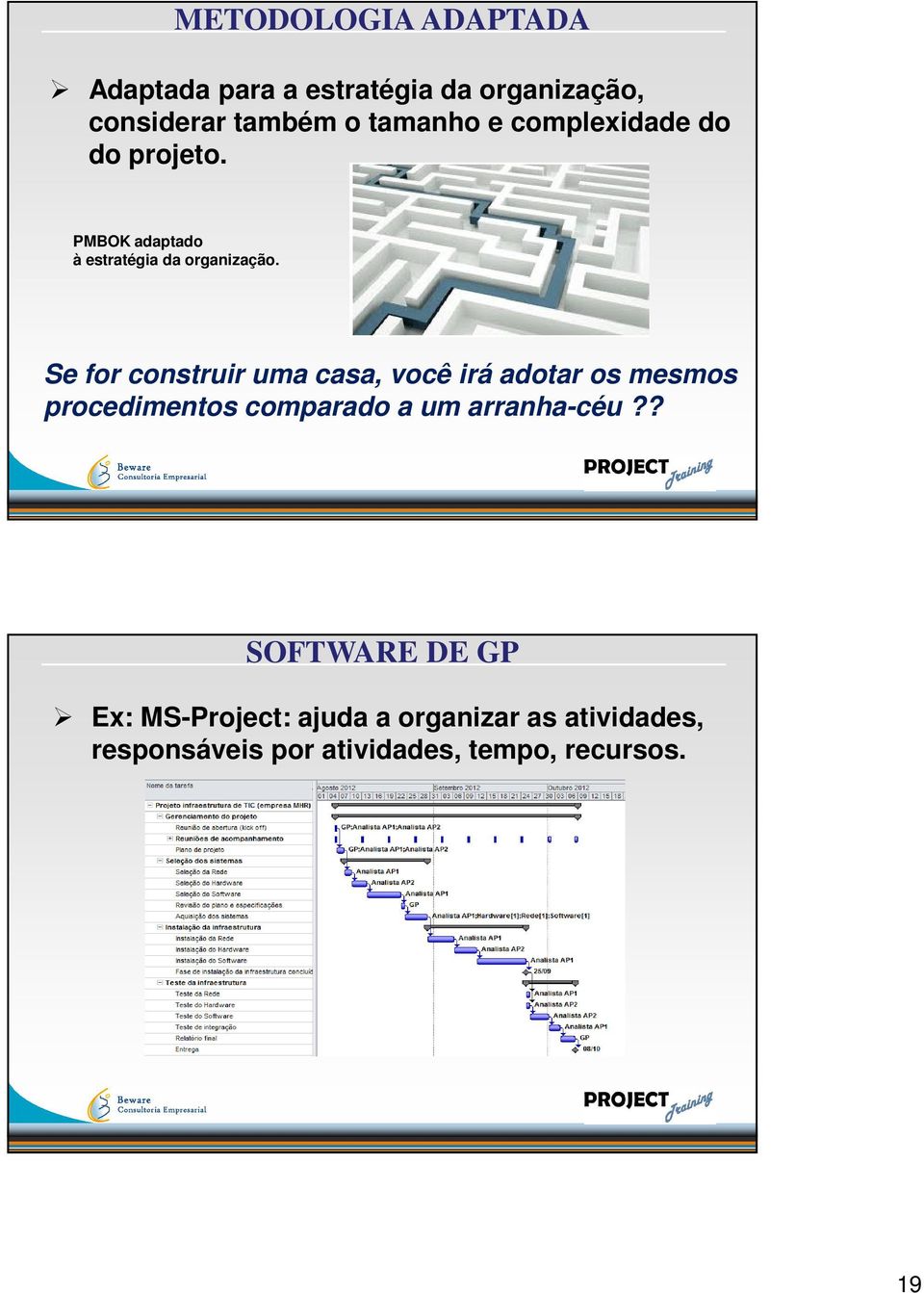 Se for construir uma casa, você irá adotar os mesmos procedimentos comparado a um arranha-céu?