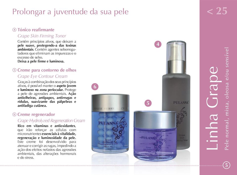 5 Creme para contorno de olhos Grape Eye Contour Cream Graças à combinação dos seus princípios ativos, é possível manter o aspeto jovem e luminoso na zona periocular.