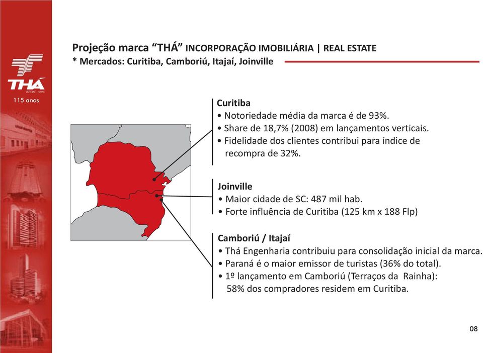 Joinville Maior cidade de SC: 487 mil hab.