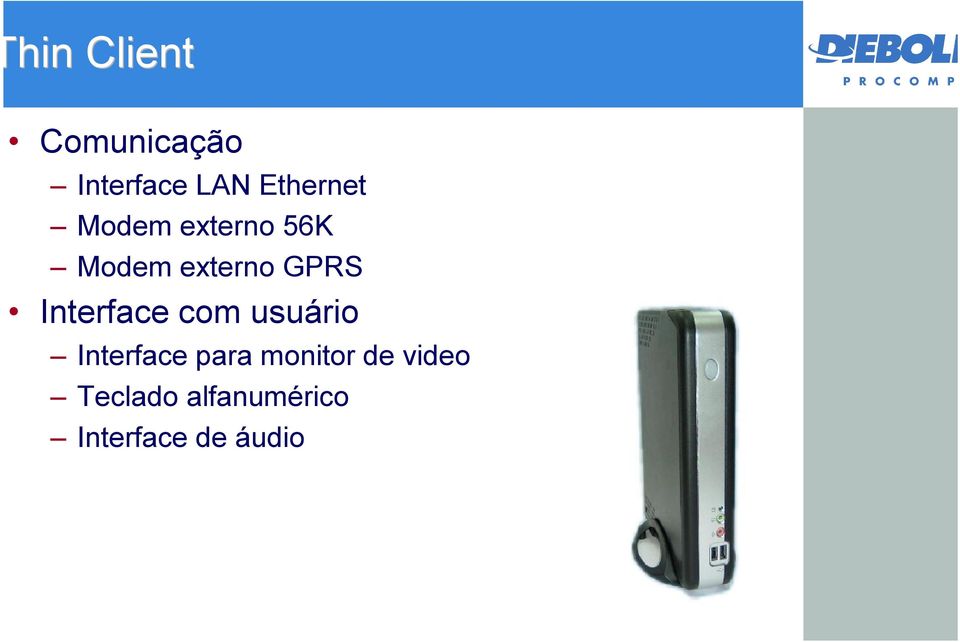 GPRS Interface com usuário Interface para