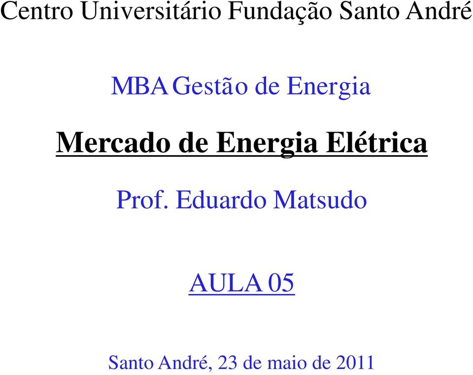 Energia Elétrica Prof.