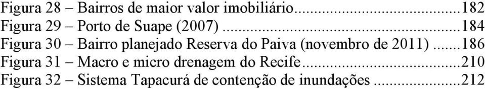 .. 184 Figura 30 Bairro planejado Reserva do Paiva (novembro de 2011).