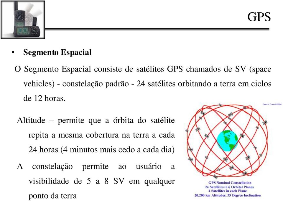 Altitude permite que a órbita do satélite repita a mesma cobertura na terra a cada 24 horas (4