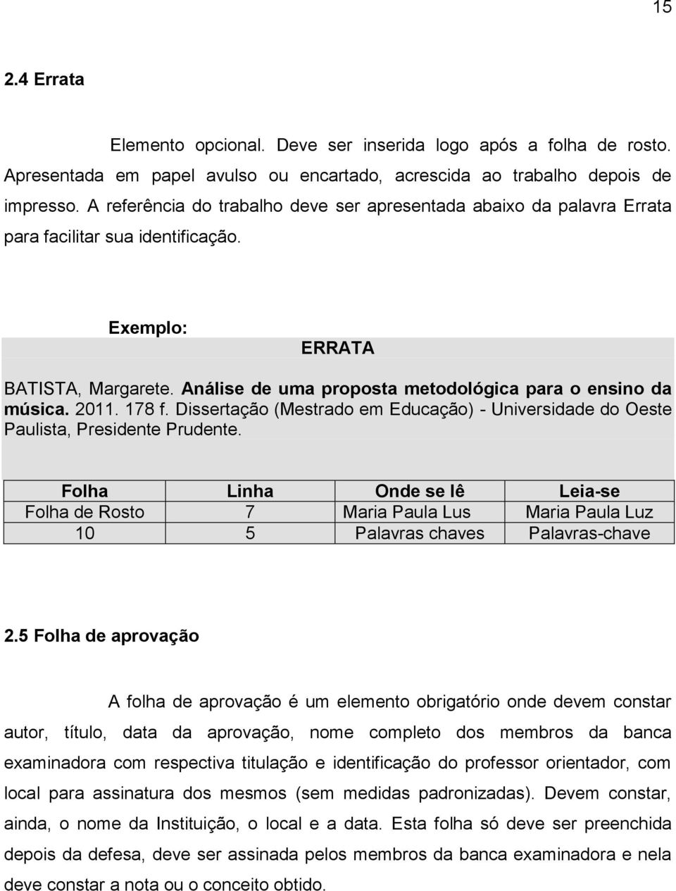 178 f. Dissertação (Mestrado em Educação) - Universidade do Oeste Paulista, Presidente Prudente.