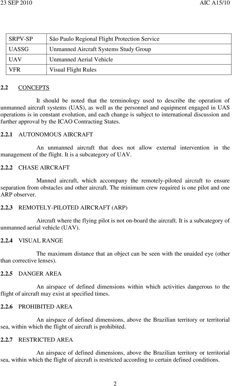 evolution, and each change is subject to international discussion and further approval by the ICAO Contracting States. 2.