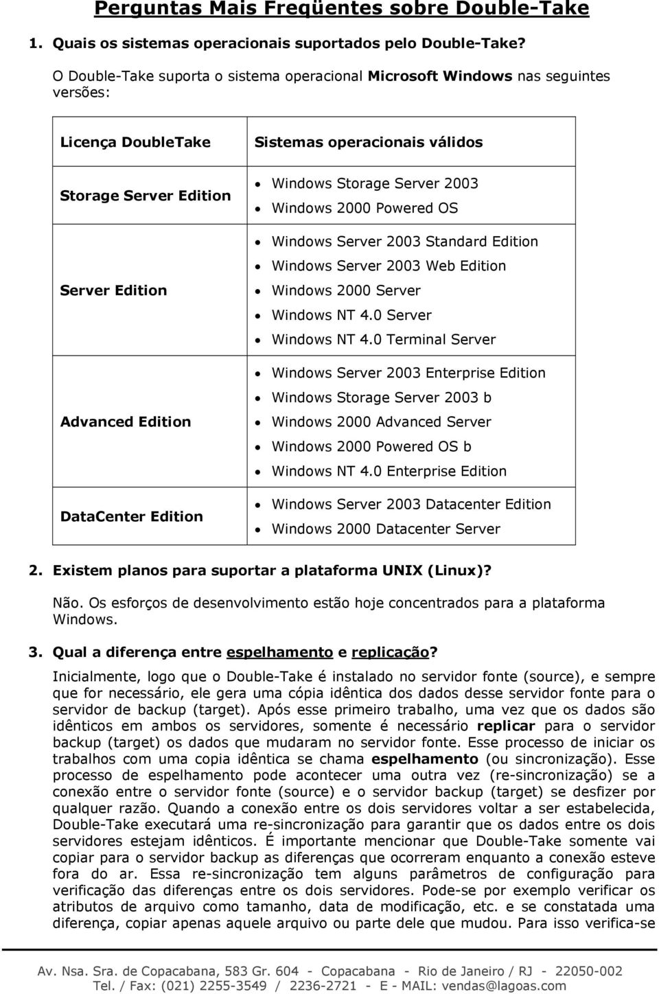 Edition Windows Storage Server 2003 Windows 2000 Powered OS Windows Server 2003 Standard Edition Windows Server 2003 Web Edition Windows 2000 Server Windows NT 4.