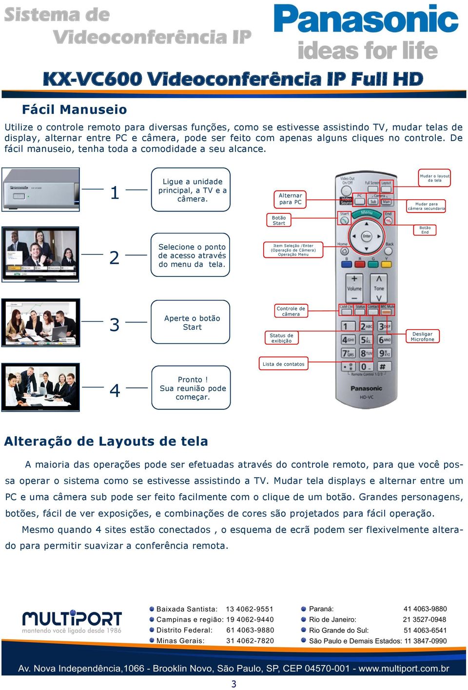 Alternar para PC Mudar o layout da tela Mudar para câmera secundaria Botão Start Botão End 2 Selecione o ponto de acesso através do menu da tela.