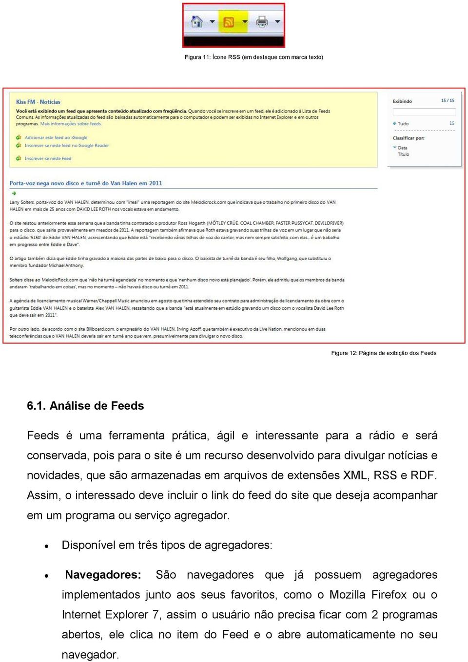 : Página de exibição dos Feeds 6.1.