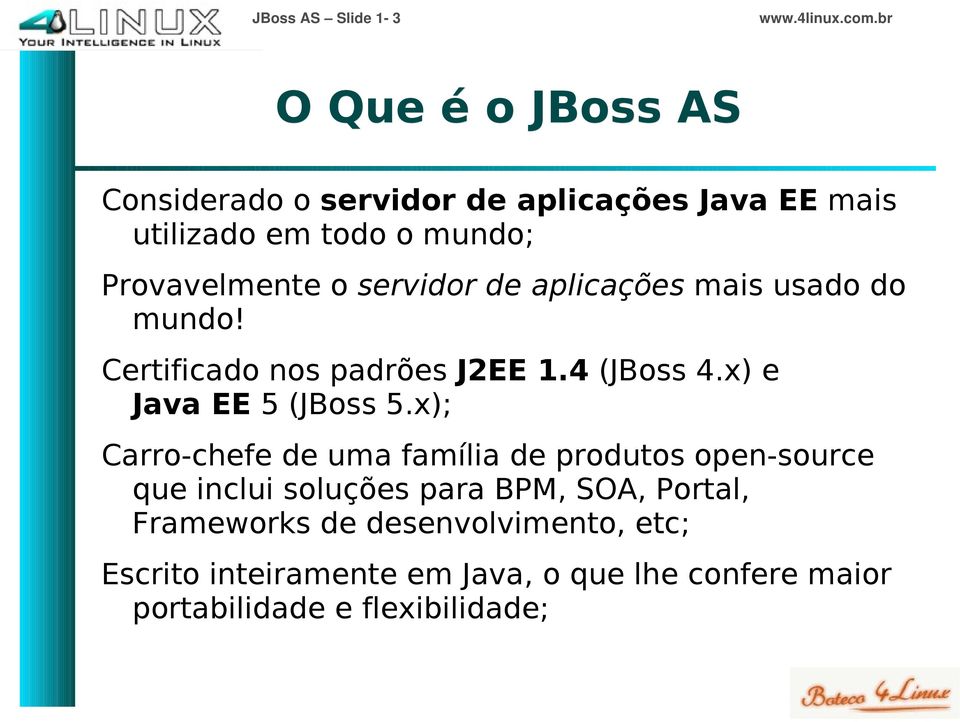 x) e Java EE 5 (JBoss 5.