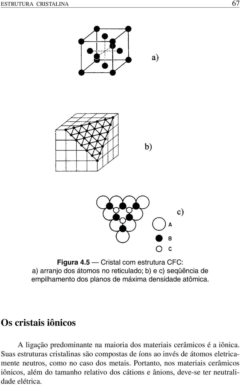 densidade atômica. Os cristais iônicos A ligação predominante na maioria dos materiais cerâmicos é a iônica.