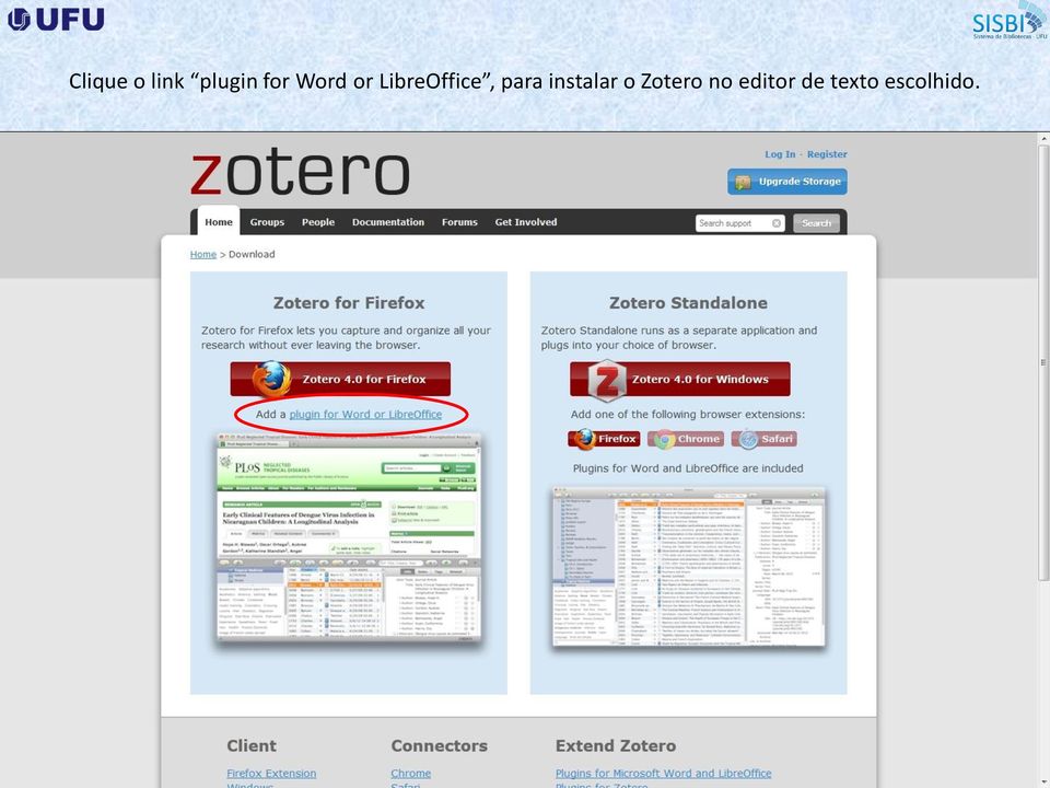 para instalar o Zotero