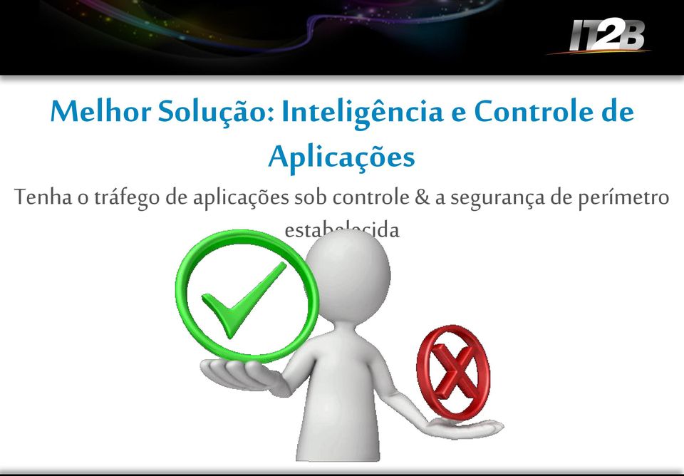 tráfego de aplicações sob controle &