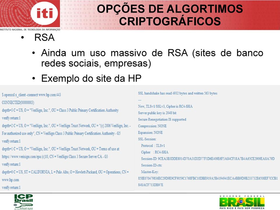 massivo de RSA (sites de banco