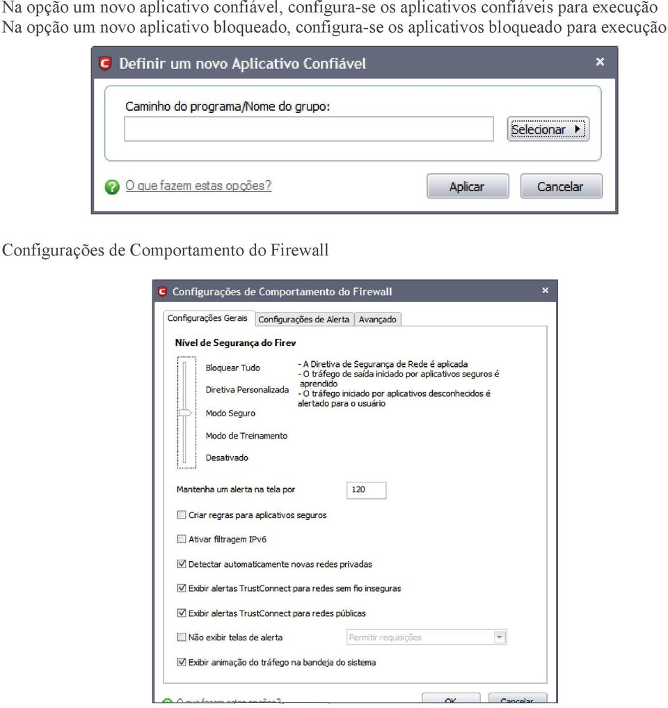 aplicativo bloqueado, configura-se os aplicativos