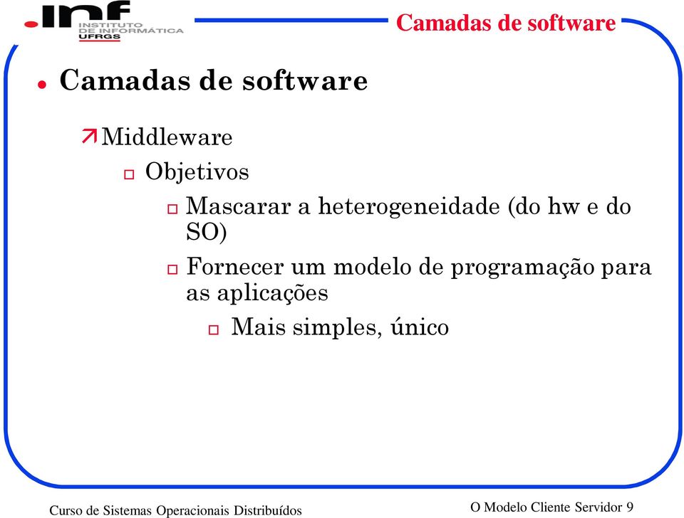 de programação para as aplicações Mais simples, único Curso