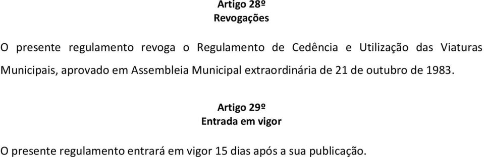 Municipal extraordinária de 21 de outubro de 1983.