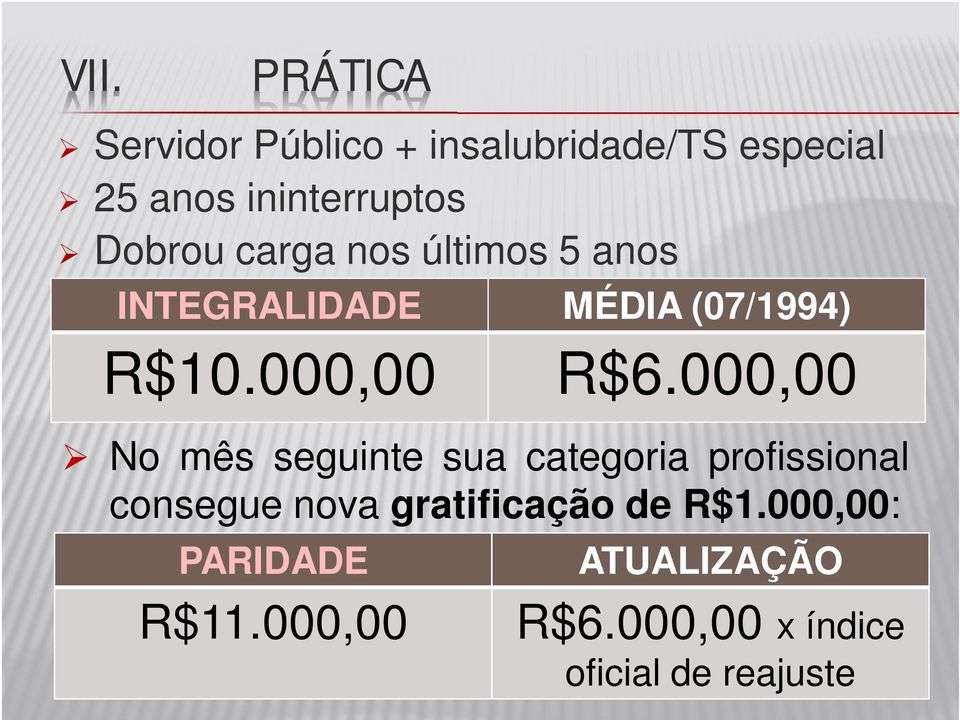 000,00 No mês seguinte sua categoria profissional consegue nova gratificação de