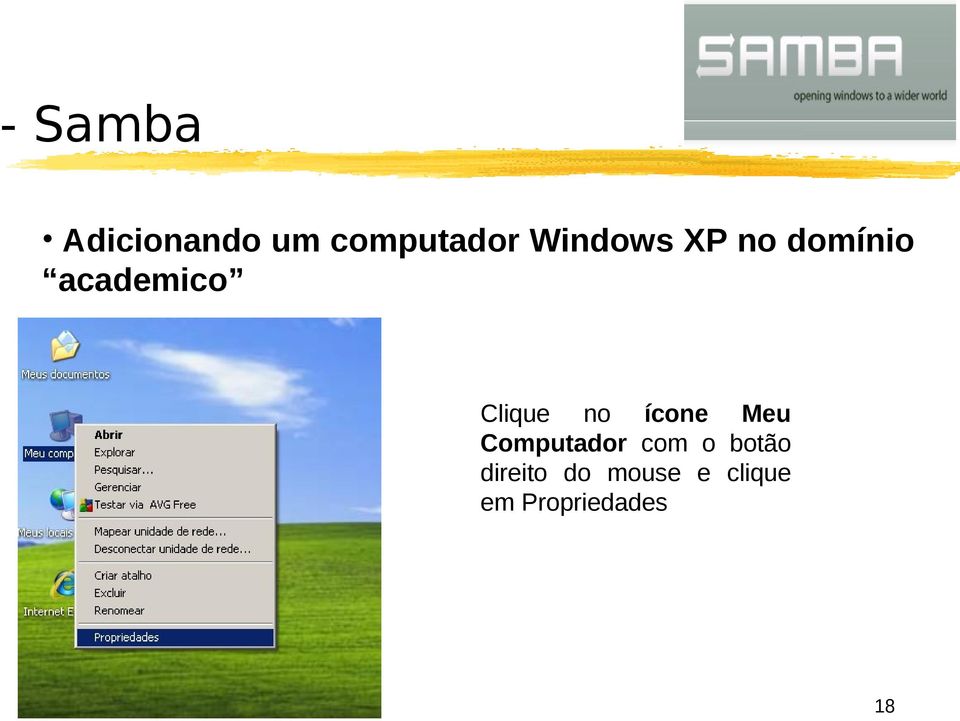 Meu Computador com o botão direito