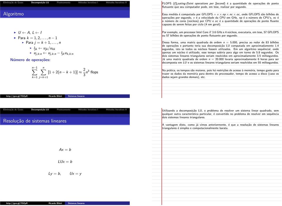 flutuante que seu computador pode, em tese, realizar por segundo.