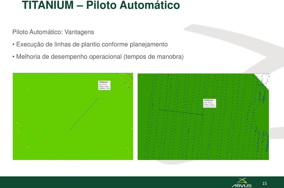 de plantio conforme planejamento Melhoria