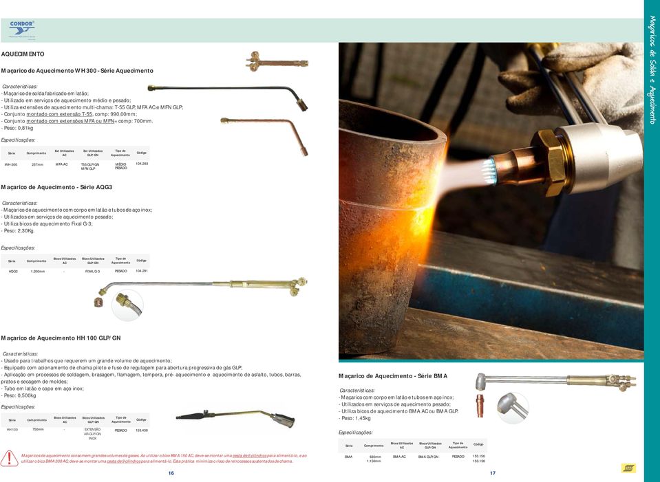 Peso: 0,81kg Comprimento Ext Utilizadas Ext Utilizadas Tipo de Aquecimento WH00 7mm MFA T55 MÉDIO MFN GLP PESADO 10.
